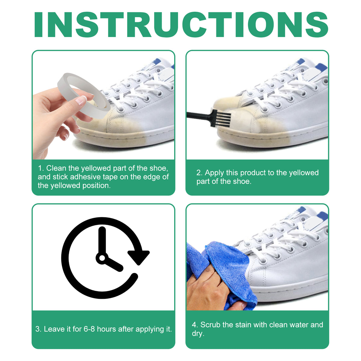 Shoe Stain Removal Gel for Yellowed White Sneakers