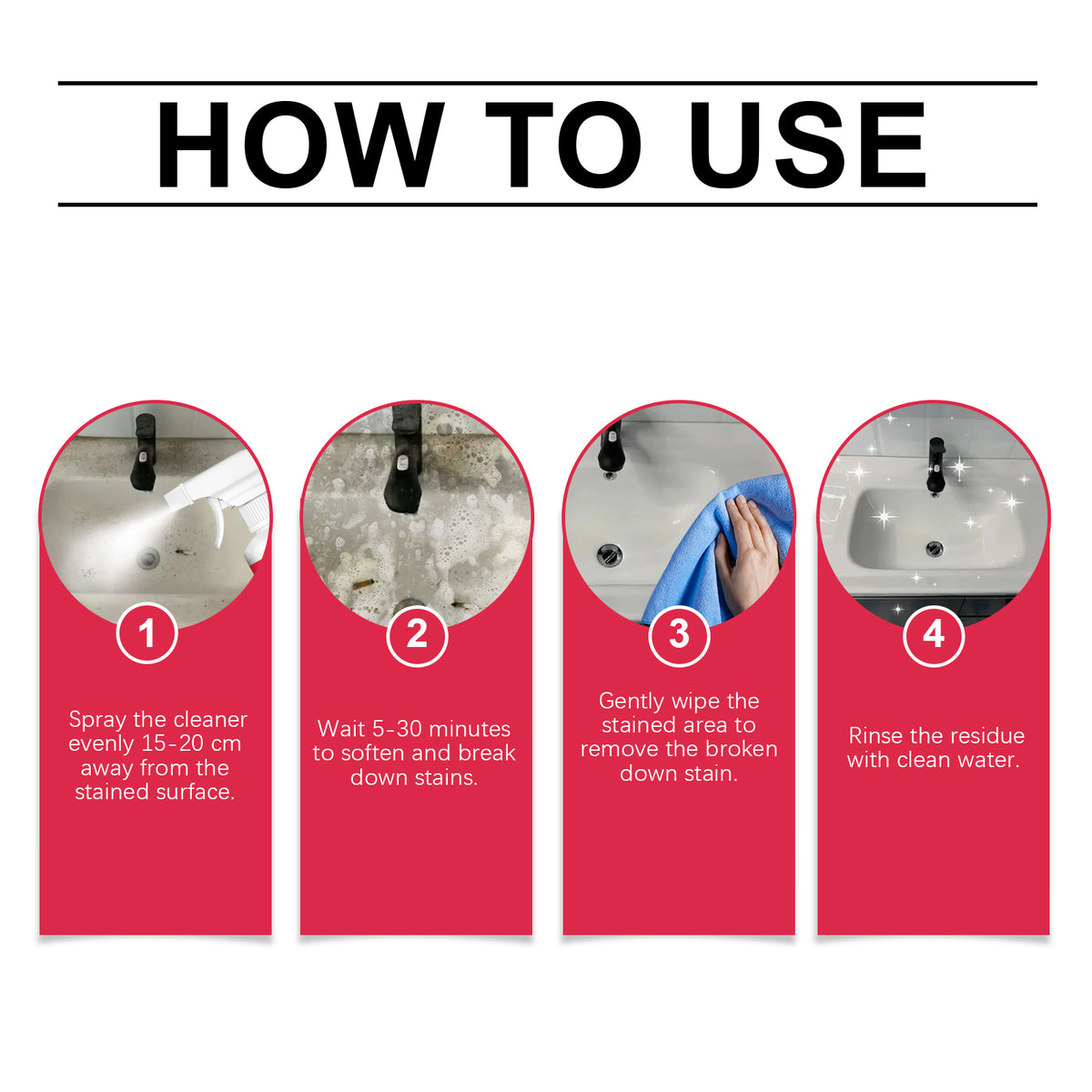 Bathroom Tile Cleaning Spray for Oil Stains & Grime