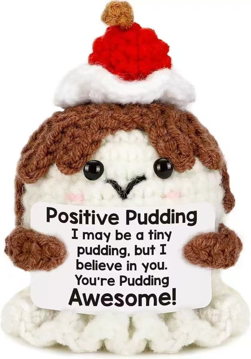 Positive Penguin Plush Toy for Cheerful Desk Decor