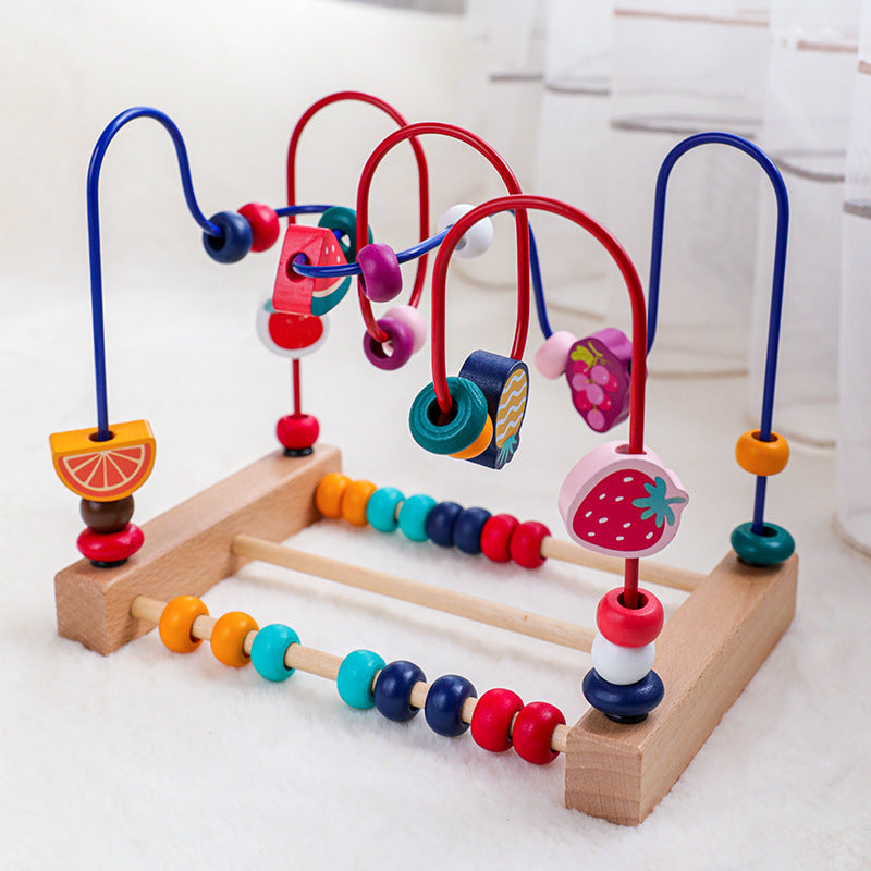 Wooden Bead Maze Toy for Toddler Fine Motor Skills Play