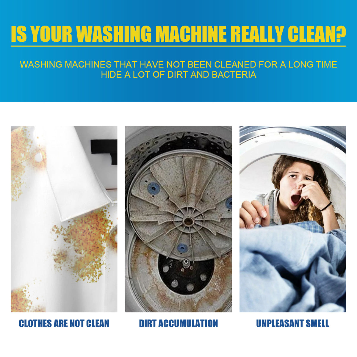 Washing Machine Cleaner Tablets for Deep Odor Control