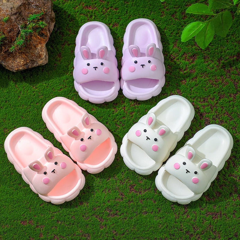 Kids Rabbit Slippers: Soft Non-Slip Indoor & Outdoor Sandals