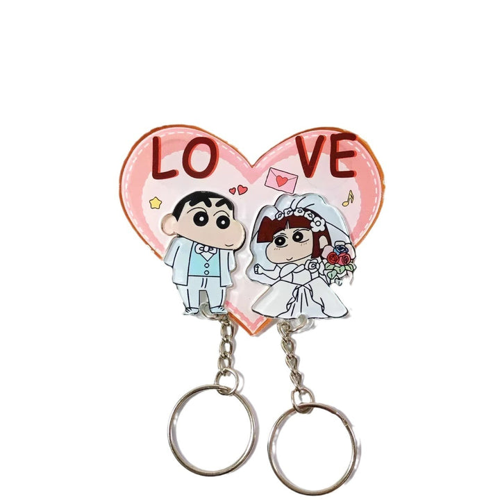 Shin-chan Couple Keychains and Wall Key Holder for Fans