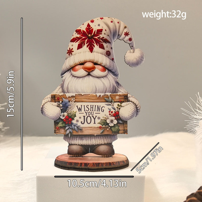 Christmas Wooden Figurine Decor for Festive Displays