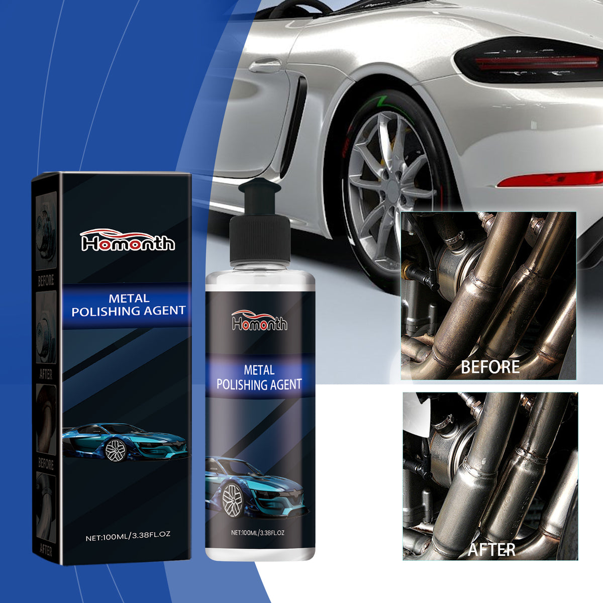 Automotive Metal Polish for Shine & Rust Protection