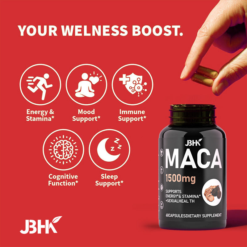 Maca Capsule Male Nourishment — 1500mg 4-in-1 Energy