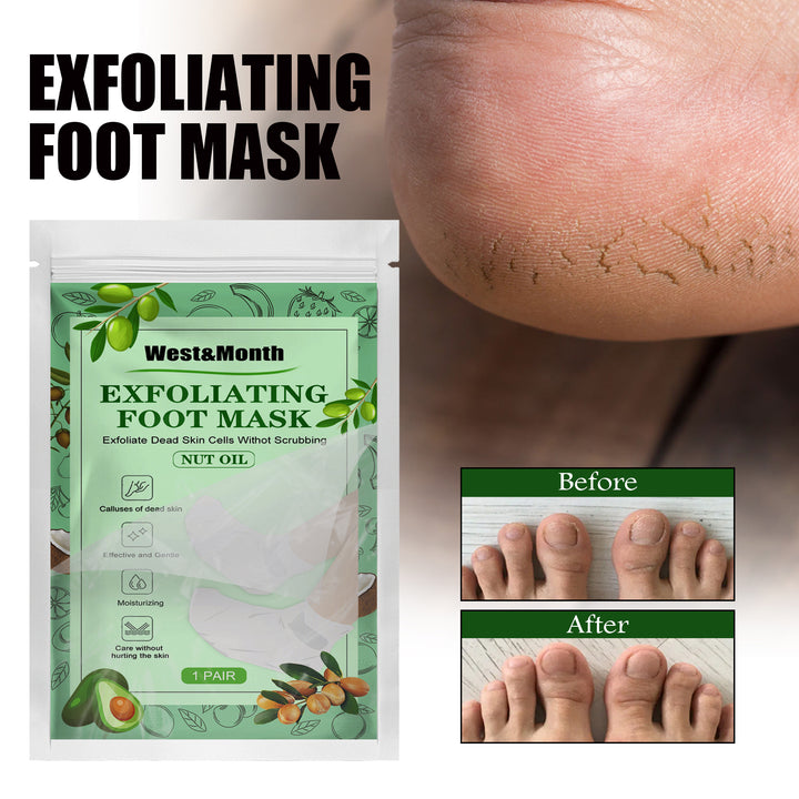 West&Month Nut Oil Foot Mask, Niacinamide Foot Mask Exfoliat