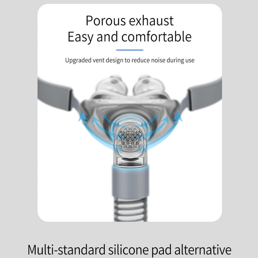 CPAP Nasal Pillow Mask — Quiet Sleep Therapy with Porous