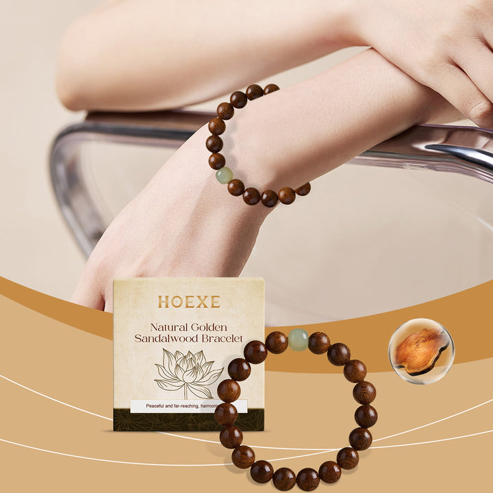 Sandalwood Bead Bracelet With Peaceful Natural Style
