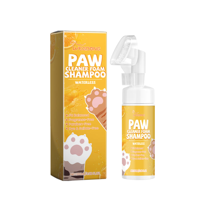 Waterless Paw Foam Cleaner With Built-In Brush