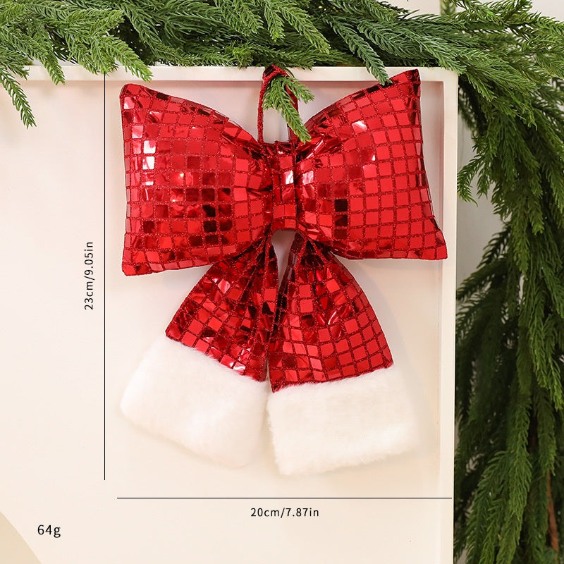 Shiny Butterfly Bow Christmas Tree Ornament Display