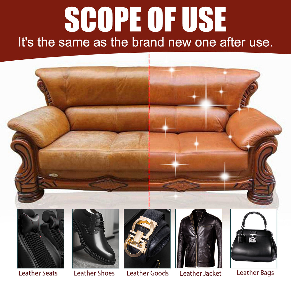 Leather Cleaning Cream for Car Seats & Interior Care
