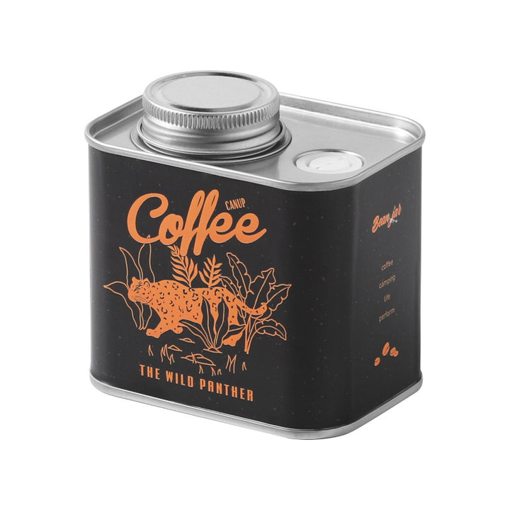 Metal Coffee Bean Storage Tin for Camping and Travel