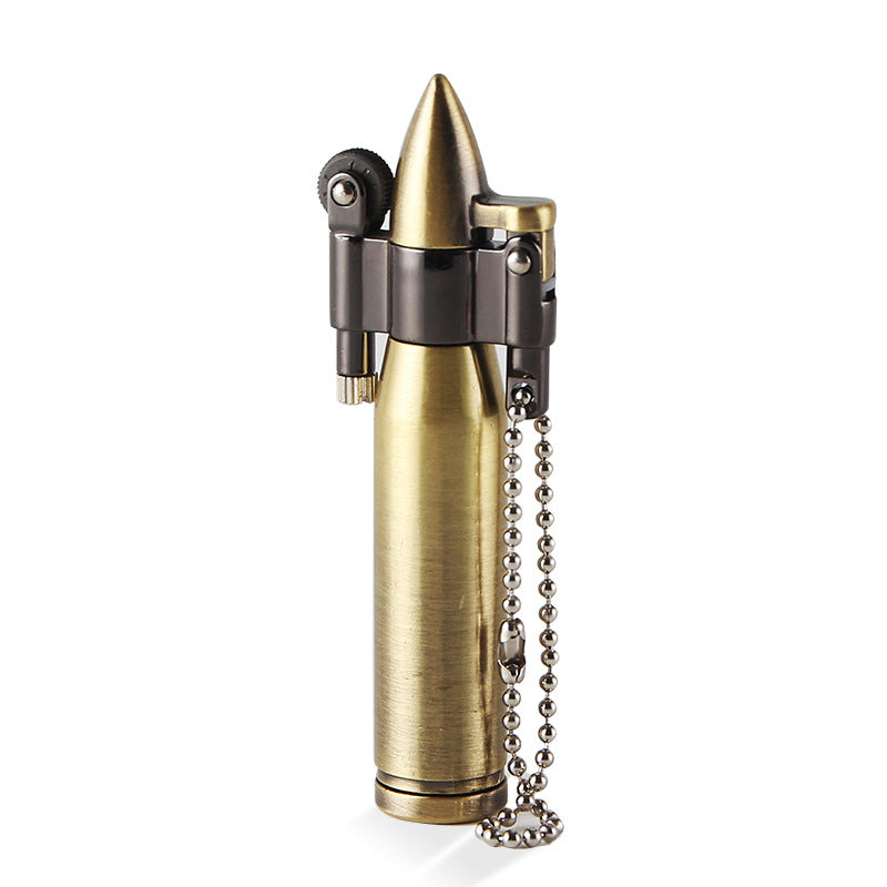 Windproof Metal Bullet Lighter with Hanging Chain Gift