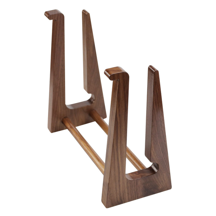 Walnut MacBook Stand with Under-Desk Keyboard Storage