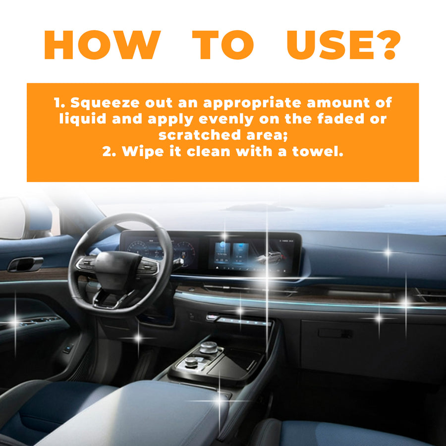 Car Trim Restorer for Faded Interior Plastic Care