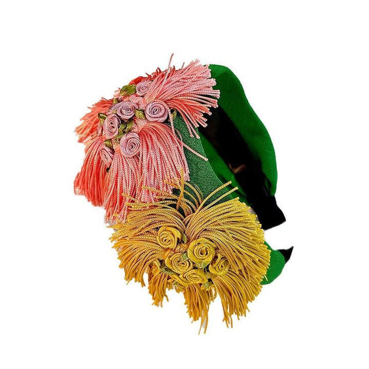 Handmade Fabric Flower Statement Headband, Oversized Bloom