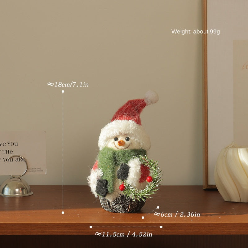 Christmas Snowman Plush Decor for Cozy Tabletop Displays