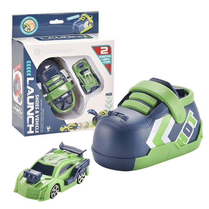 Kids Shoe Launcher Racing Car Toy – Battery-Free Fun