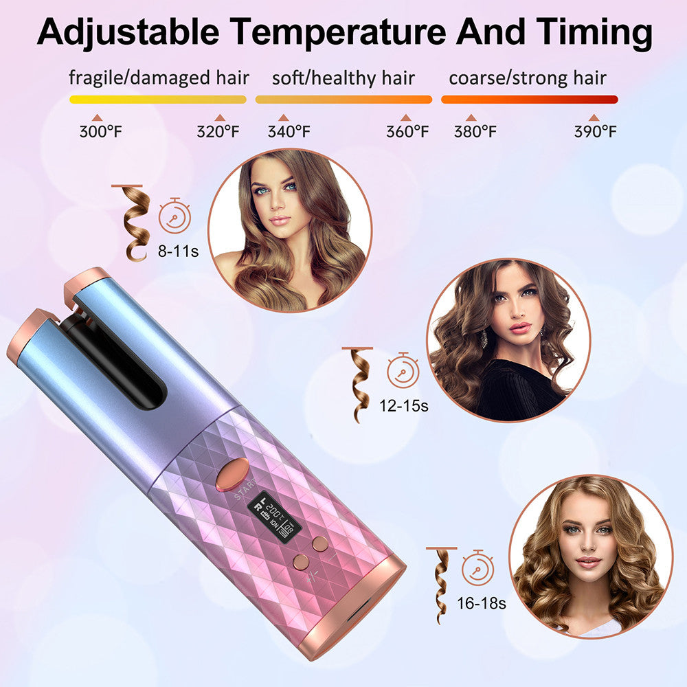 Automatic Curling Iron – Cordless Portable Hair Curler