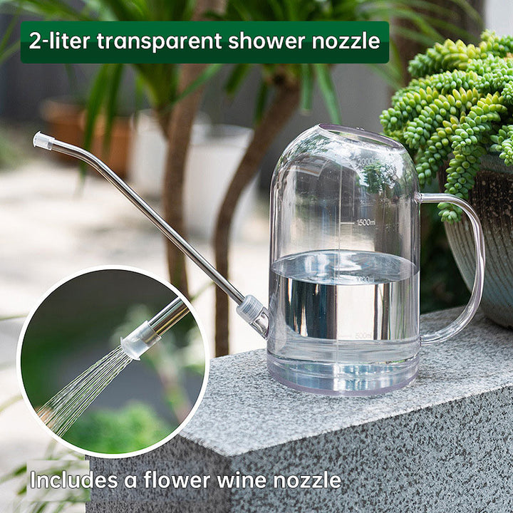 1.5L Stainless Steel Long Spout Watering Can, Gentle Shower