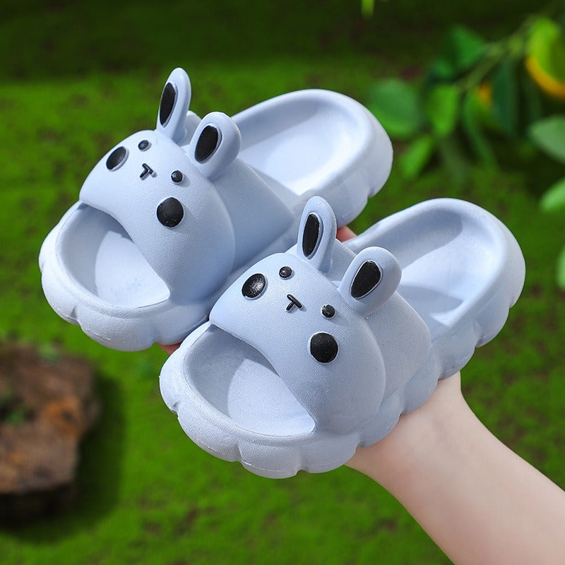 Kids Rabbit Slippers: Soft Non-Slip Indoor & Outdoor Sandals