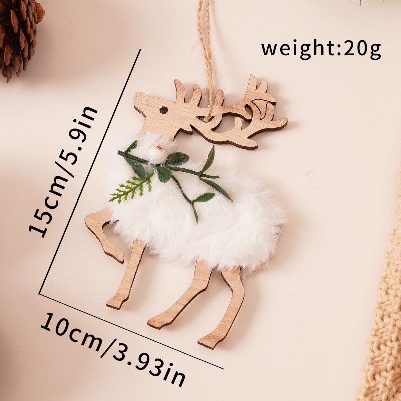 Wooden Christmas Ornaments for a Cozy Nordic Tree Set