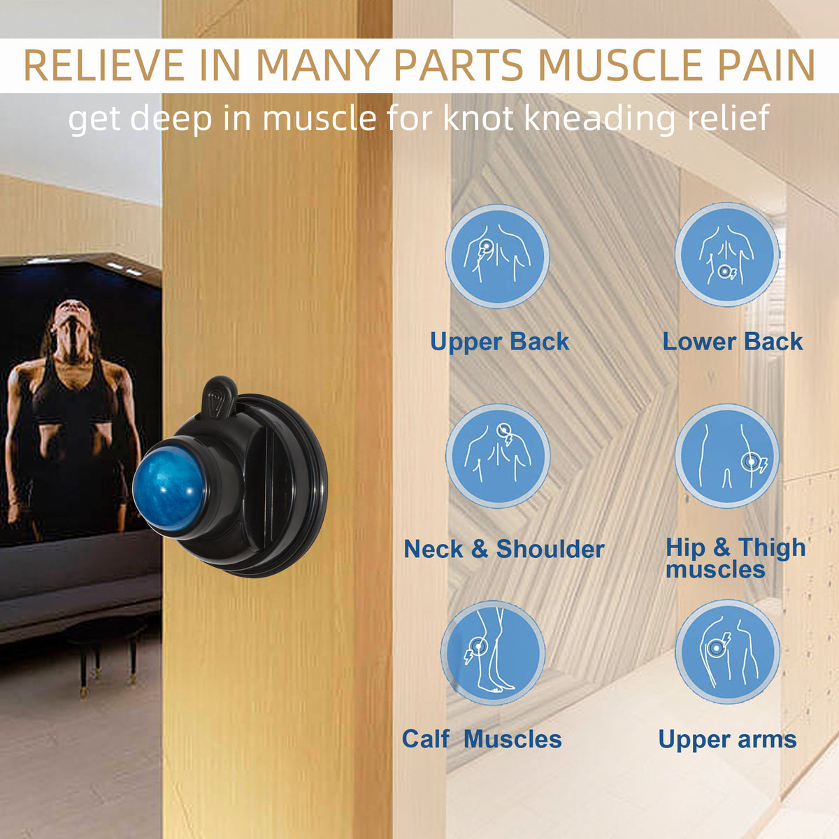 Mountable Cold Massage Roller Ball — Hands‑Free Ice Therapy