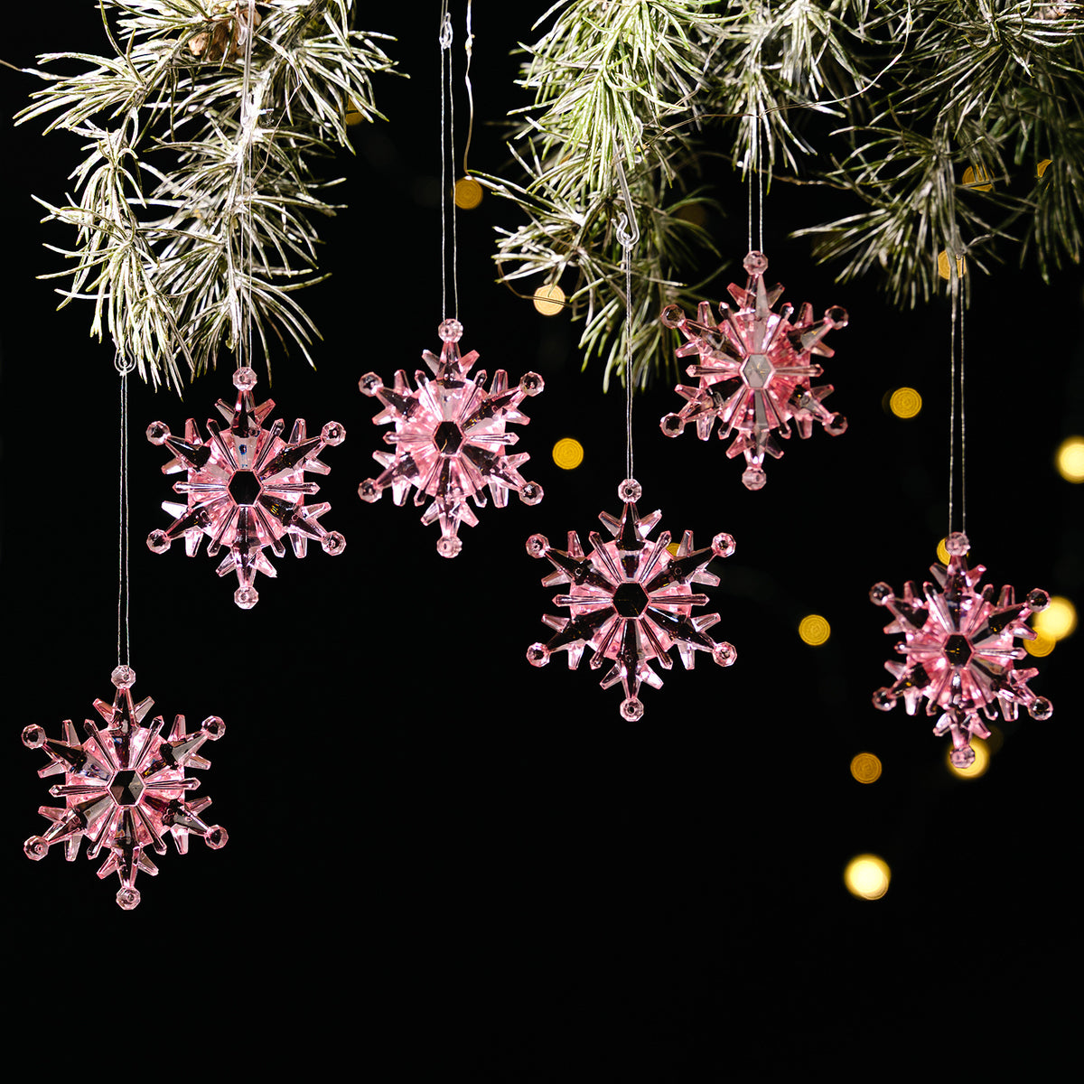 Transparent Snowflake Ornaments for Sparkling Trees