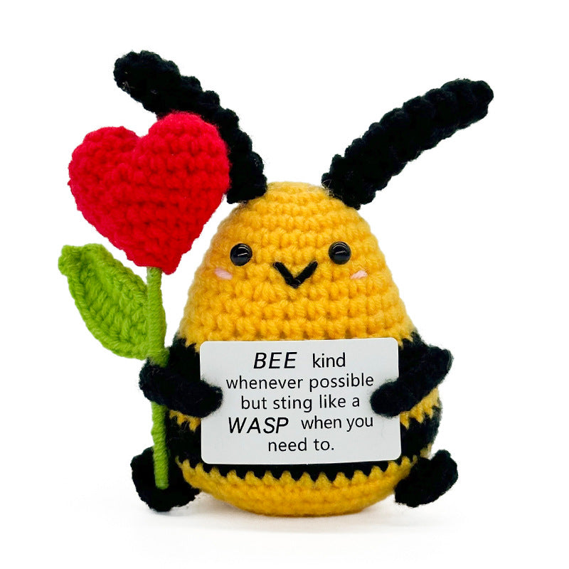 Handmade Knitted Gift Doll With Heartfelt Message
