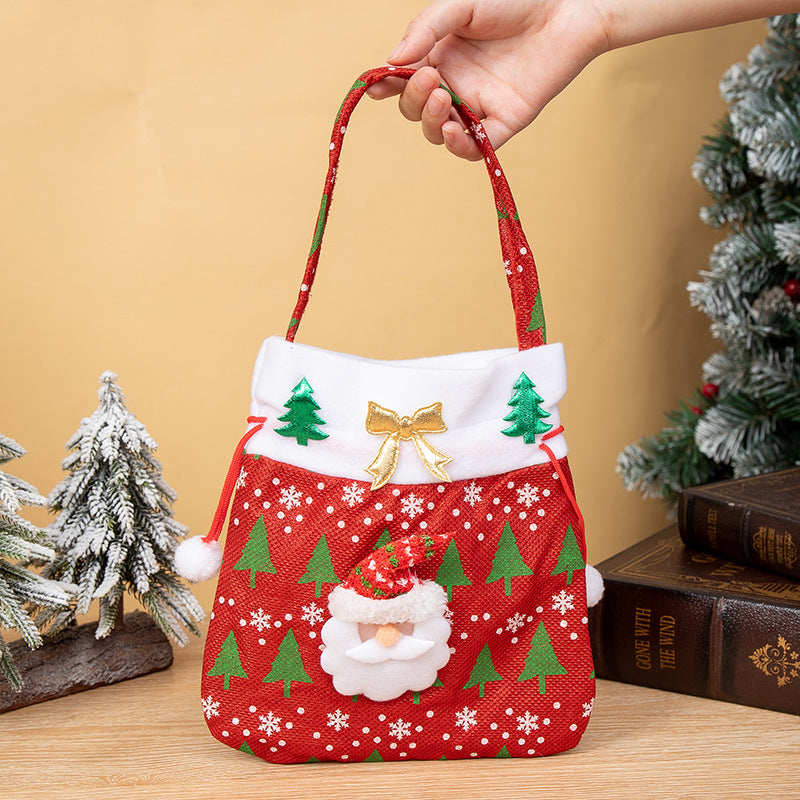 Christmas Gift Bag – Reusable Santa Treat Pouch Decor
