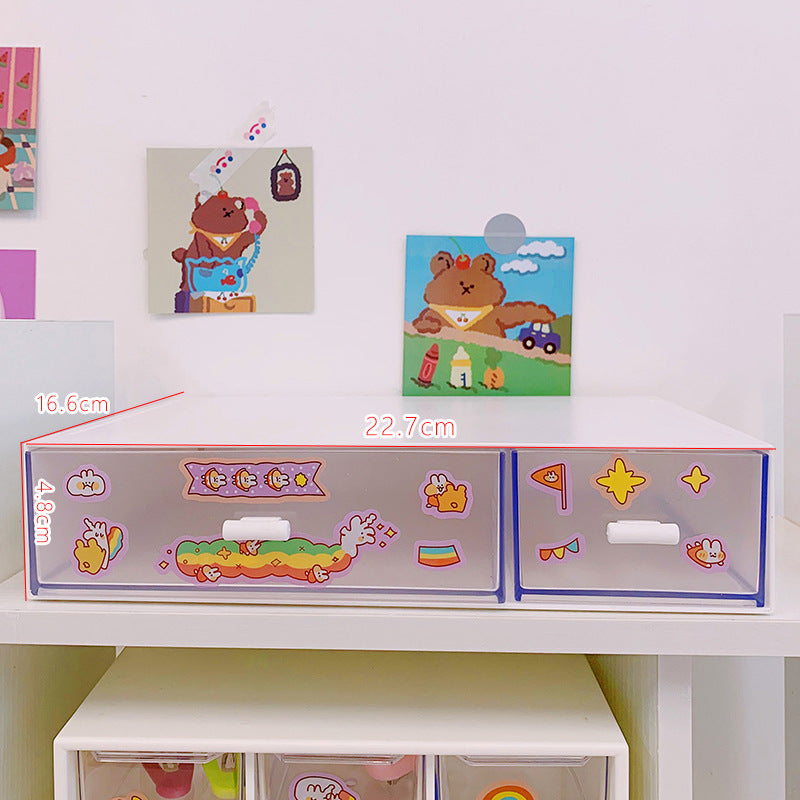 Desktop Drawer Organizer Box for Stickers and Tape
