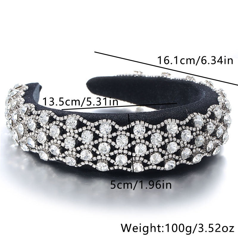 Rhinestone Headband for Glamorous Evening Occasion Styling