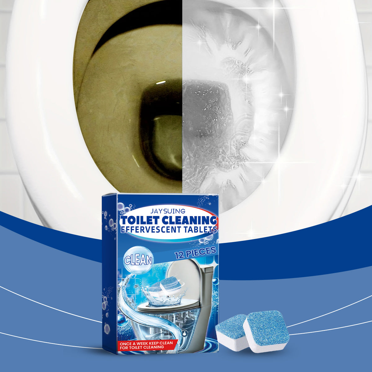 Toilet Cleaning Tablets for Weekly Deep Bowl Cleaning