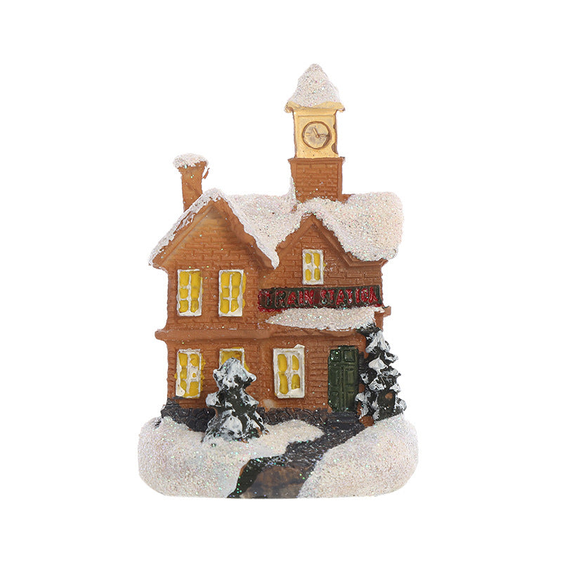Christmas LED Snow House Decoration | Warm Village Glow