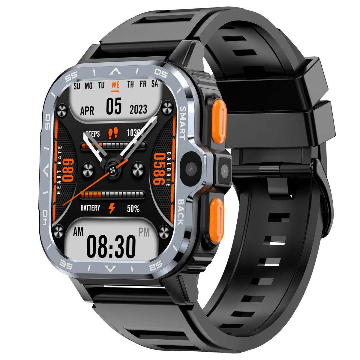 Rugged 5G Smartwatch with Camera and Fitness Tracking
