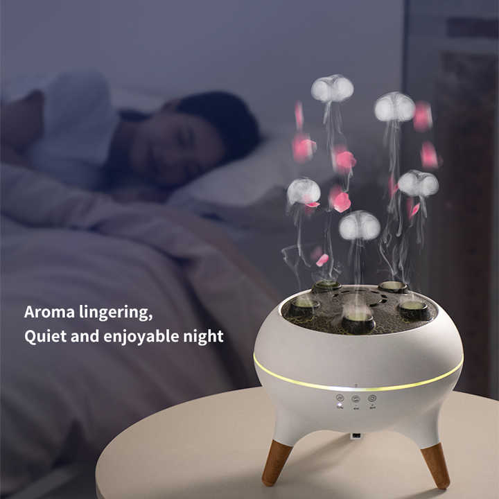 Night Light Humidifier with Jellyfish Mist & Remote