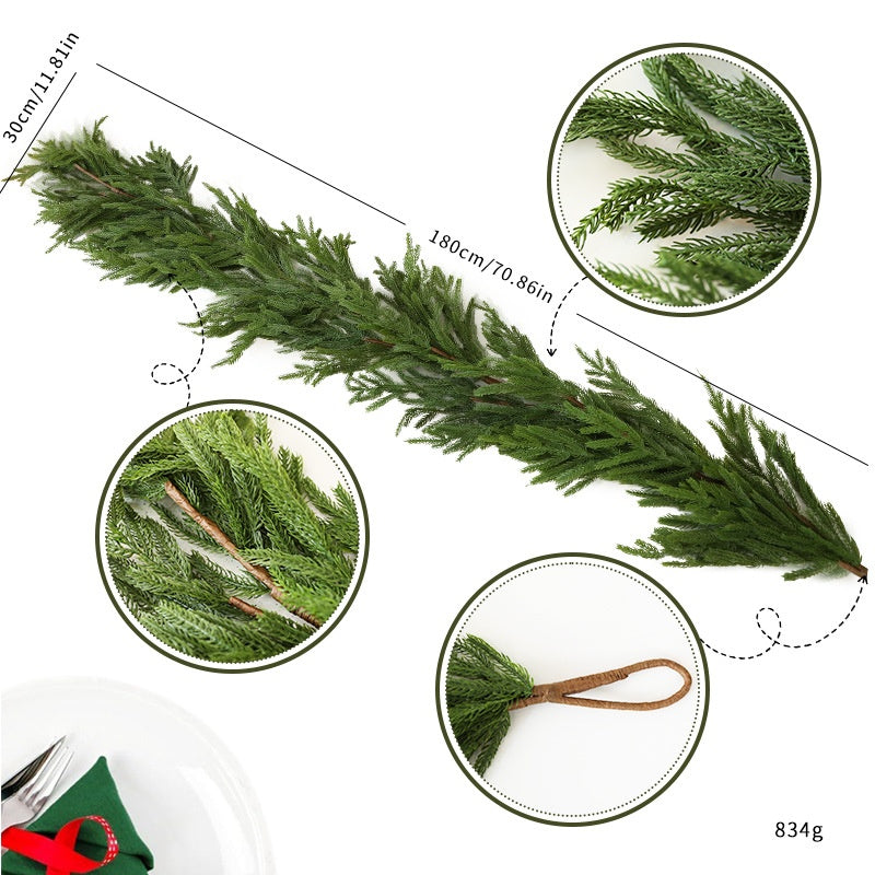 Artificial Pine Garland Vine for Christmas Decorating