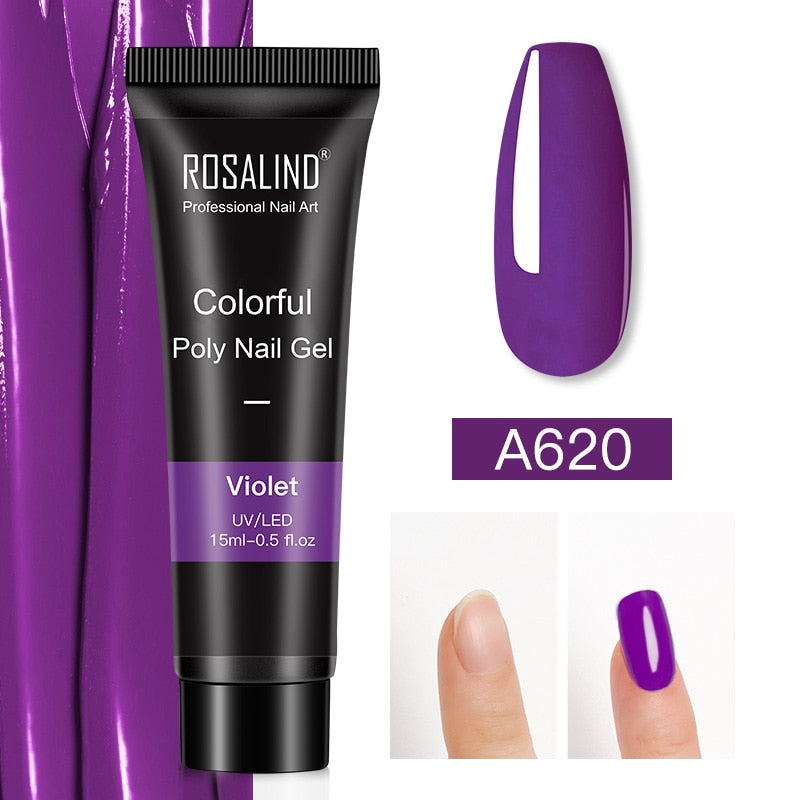 Glitter Poly Nail Gel Extensions for Salon-Style Sparkle