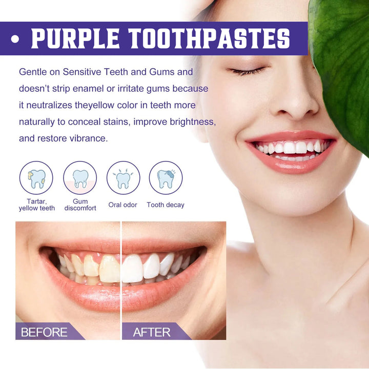 Purple Toothpaste for Brighter, Fresher-Looking Smiles