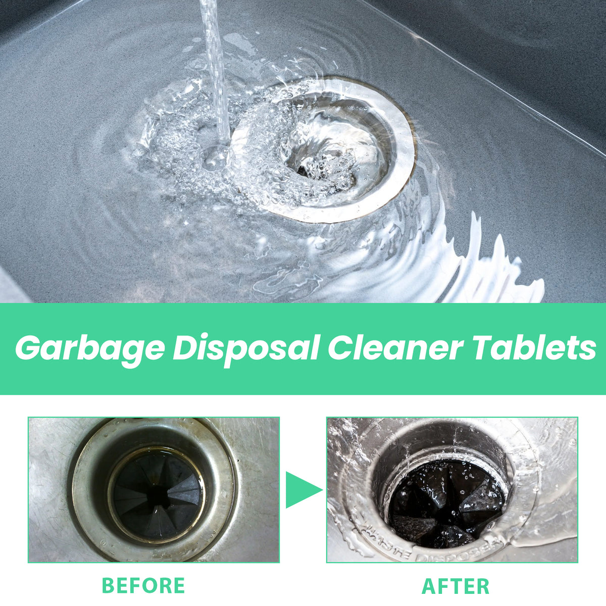 Garbage Disposal Cleaning Tablets for Fresh, Clean Drains