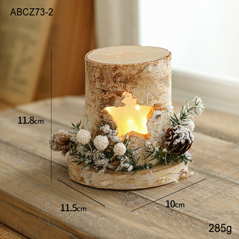 Christmas Desk Lamp With Rustic Woodland Glow