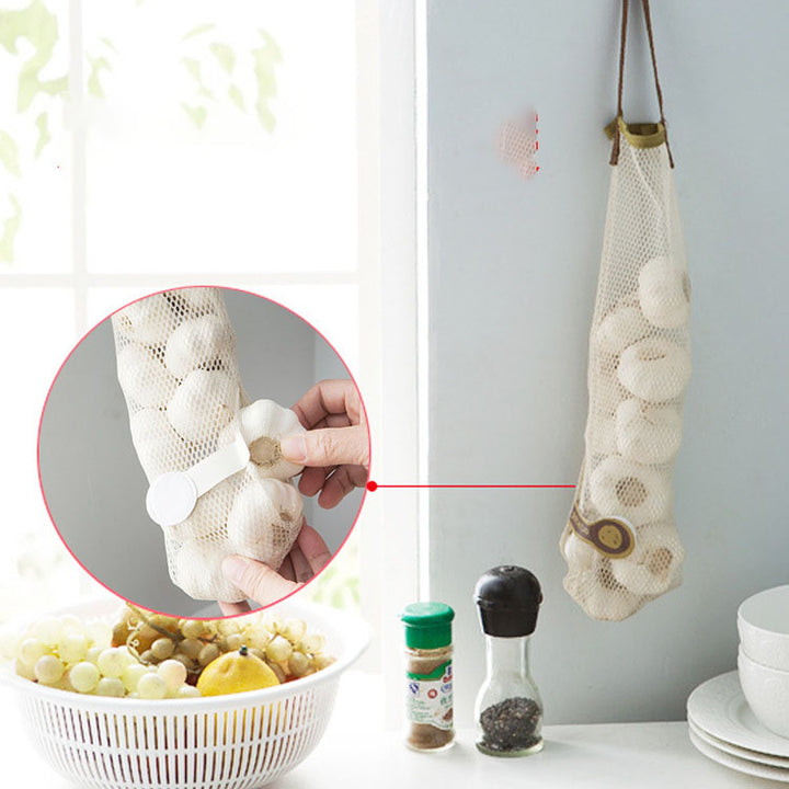 Hanging Mesh Produce Bag for Kitchen Wall Storage