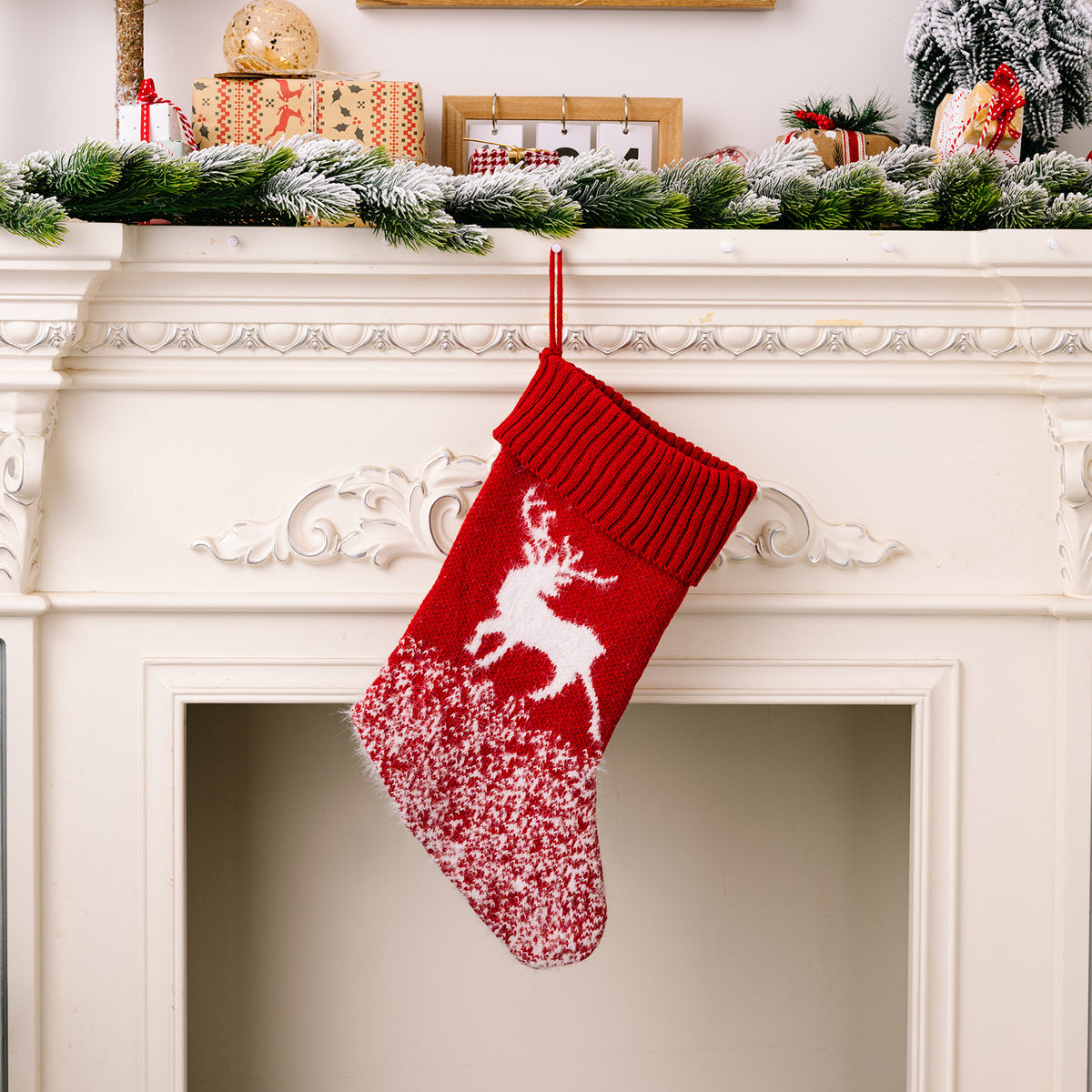 Christmas Stockings Set of 4 for Festive Mantel Decor