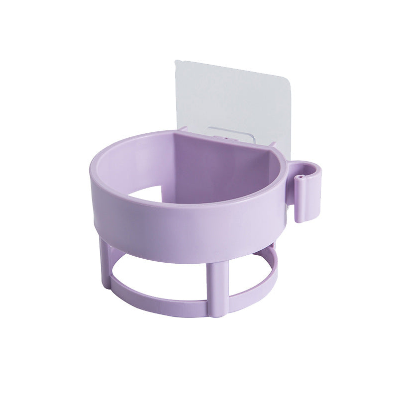 No-Drill Hair Dryer Wall Holder for Bathroom Storage