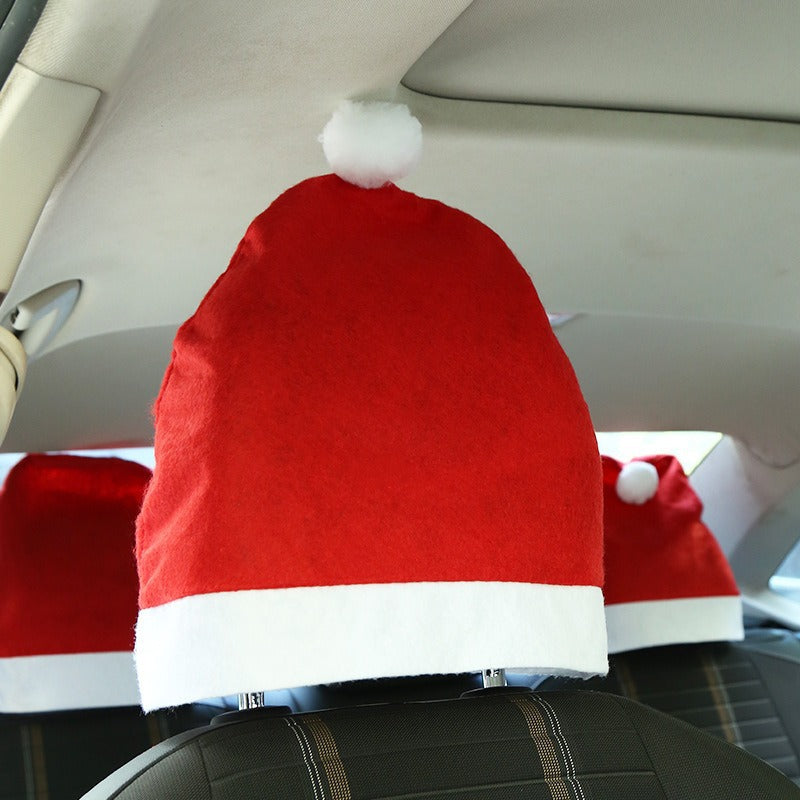 Christmas Car Seat Cover Santa Hat Holiday Decor
