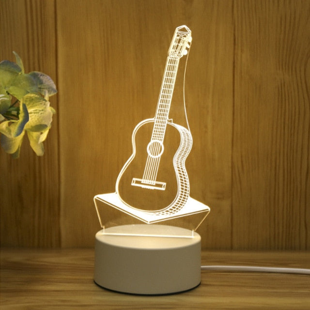 3D Acrylic Night Light for a Cozy Bedside Room Glow