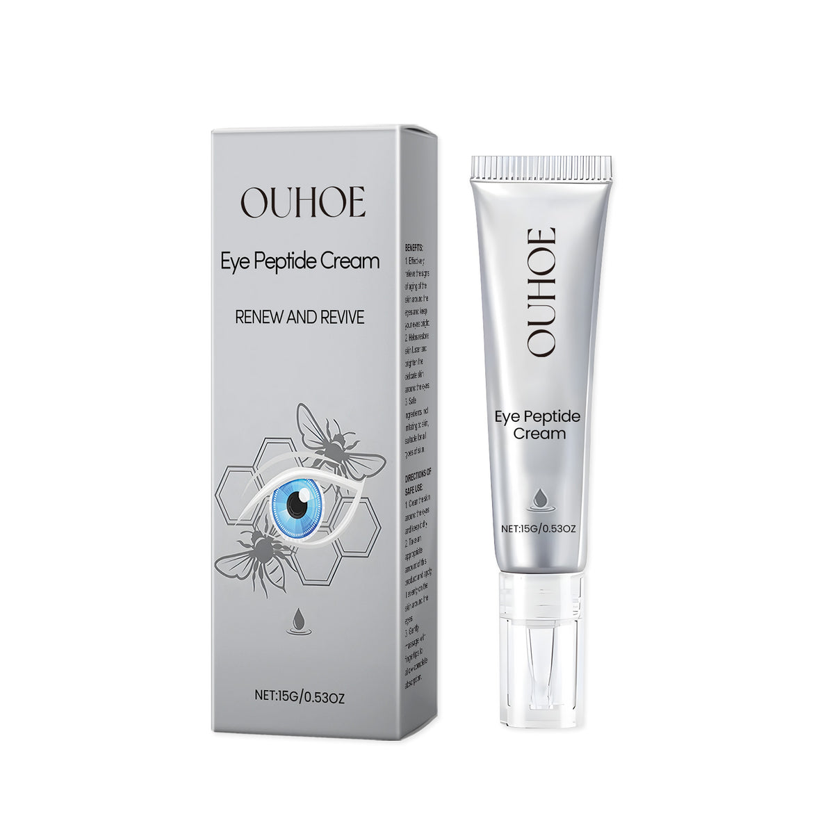 Peptide Eye Cream with Massage Tip – Smoother, Brighter Eyes