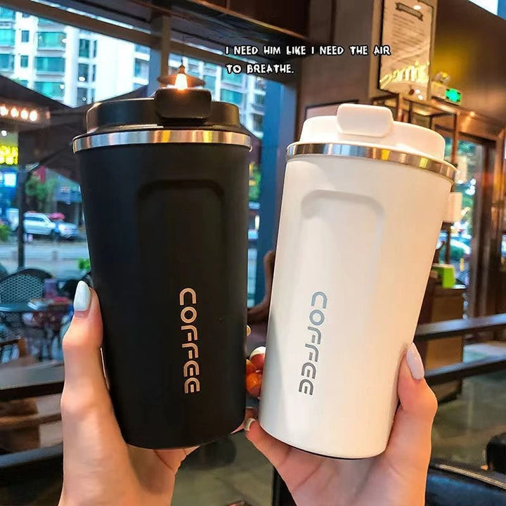 Stainless Steel Travel Mug: Leak-Proof, Keeps Coffee Hot