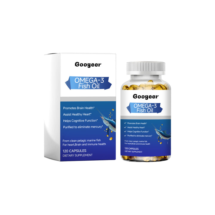 Omega-3 Fish Oil — Purified for Brain & Heart Health, 120